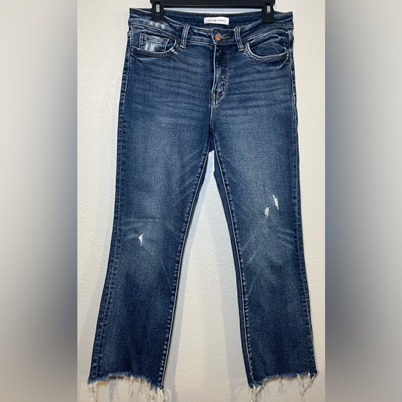 Flying Monkey Jeans Women’s 29 Raw Edge Straight Leg Medium Wash F5679A - Picture 2 of 11